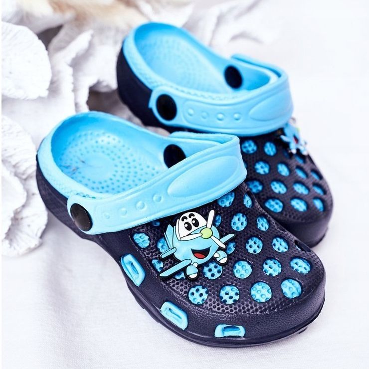 Pantuflas Niños Espuma Crocs Azul Marino Jupiter 1