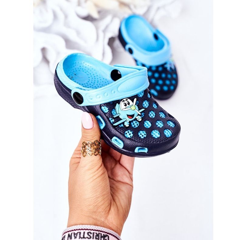 Pantuflas Niños Espuma Crocs Azul Marino Jupiter 2