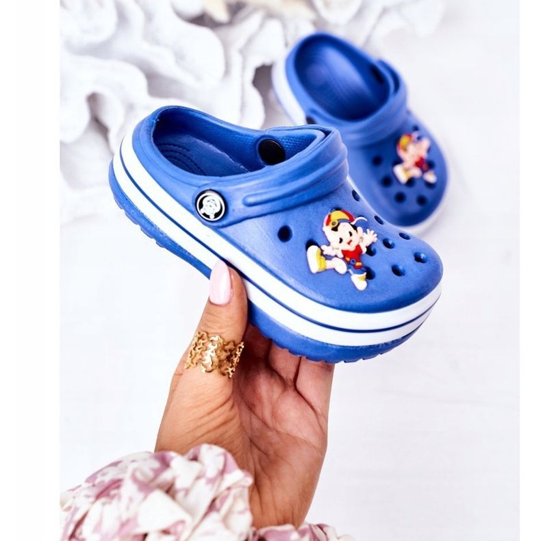 Pantuflas Niños Espuma Crocs Blue Lazy Day azul 2 Pantuflas Niños Espuma Crocs Blue Lazy Day azul 2