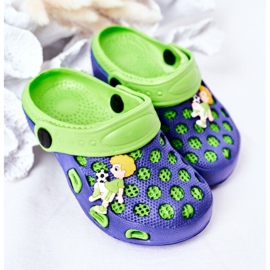 Pantuflas Niños Espuma Crocs Azul Marino-Verde Jupiter 2 Pantuflas Niños Espuma Crocs Azul Marino-Verde Jupiter 2