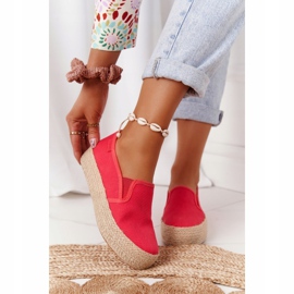 Alpargatas Con Plataforma Trenzada Big Star FF274149 Rojo 2