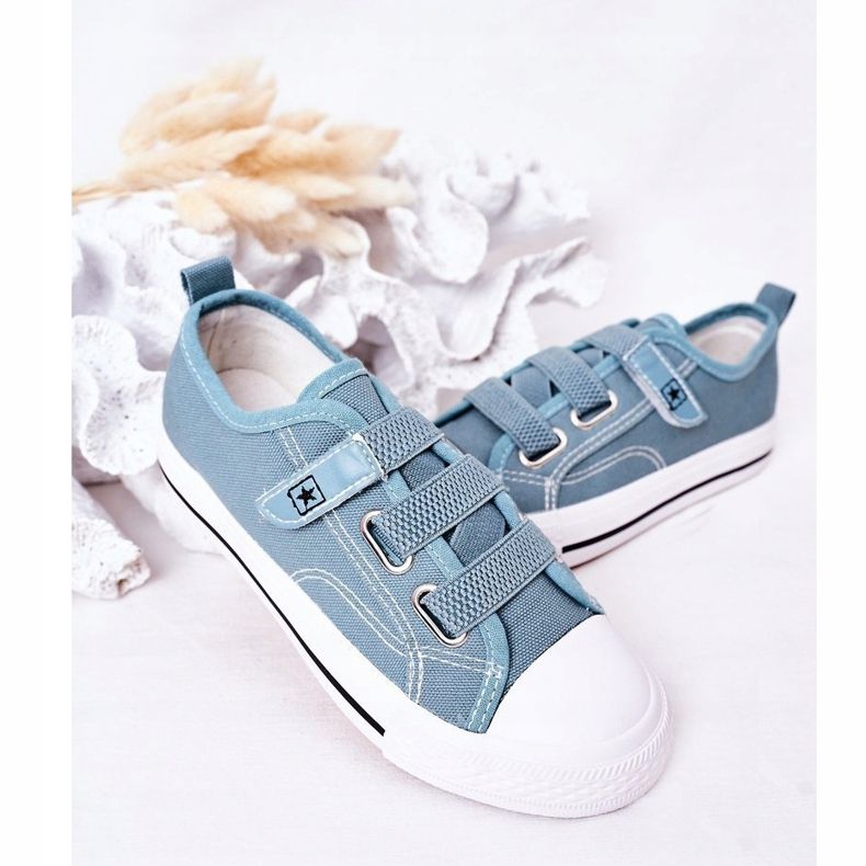 EVE Zapatillas de niños con velcro de los Vengadores azules 1
