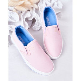 Zapatos deportivos rosas sin cordones Big Star HH374009 para niños rosado 4