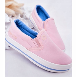 Zapatos deportivos rosas sin cordones Big Star HH374009 para niños rosado 5