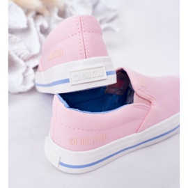 Zapatos deportivos rosas sin cordones Big Star HH374009 para niños rosado 7