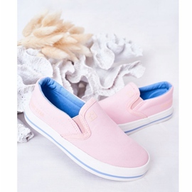 Zapatos deportivos rosas sin cordones Big Star HH374009 para niños rosado 8