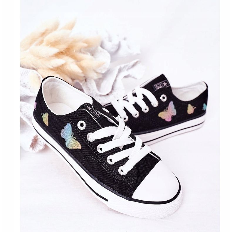 EVE Zapatillas Infantiles Fairytales Negras Con Mariposas negro 1