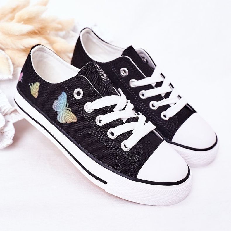 EVE Zapatillas Infantiles Fairytales Negras Con Mariposas negro 2