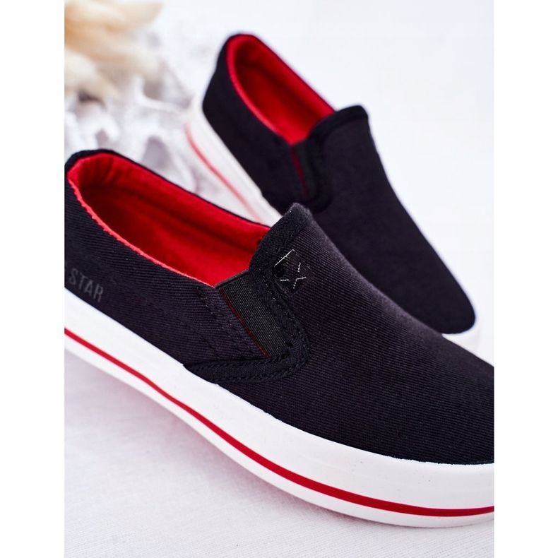 Zapatillas sin cordones Big Star HH374013 negras sin cordones para niños negro 1