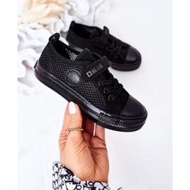 Zapatillas Negras Para Niños Con Malla Big Star HH374015 negro 2