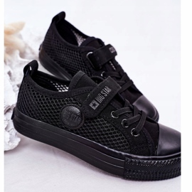 Zapatillas Negras Para Niños Con Malla Big Star HH374015 negro 4
