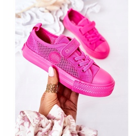 Deportivas Infantiles Con Malla Big Star HH374019 Fucsia rosa 2