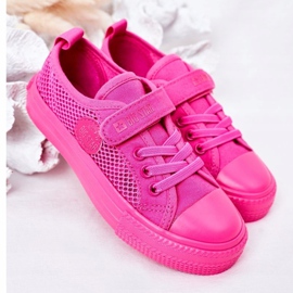 Deportivas Infantiles Con Malla Big Star HH374019 Fucsia rosa 1