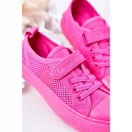 Deportivas Infantiles Con Malla Big Star HH374019 Fucsia rosado 5