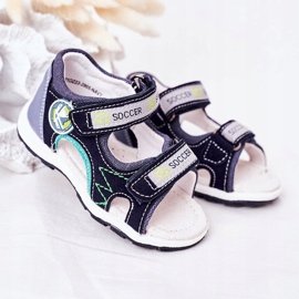 EVE Sandalias de fútbol infantil azul marino con velcro multicolor 1