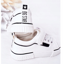 Zapatillas Infantiles Con Velcro Big Star HH374028 Blanco 4