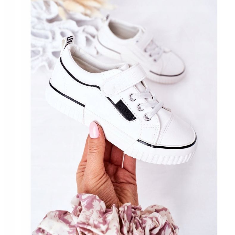 Zapatillas Infantiles Con Velcro Big Star HH374028 Blanco 2