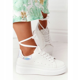 Zapatillas deportivas Zapatillas en la plataforma Blanco y plateado Shine Bright 4