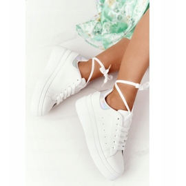 Zapatillas deportivas Zapatillas en la plataforma Blanco y plateado Shine Bright 5