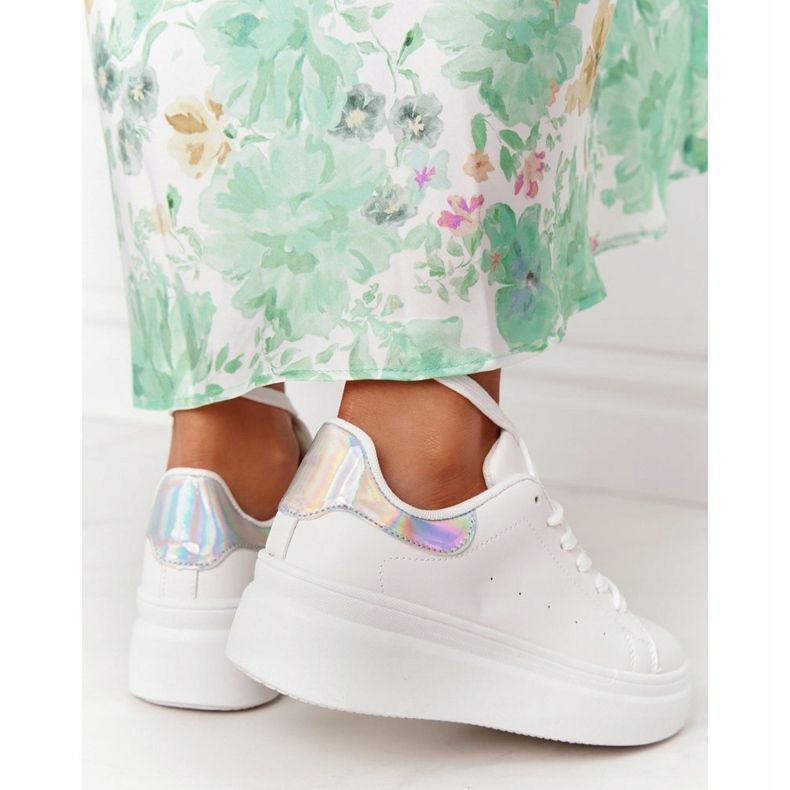 Zapatillas deportivas Zapatillas en la plataforma Blanco y plateado Shine Bright 2