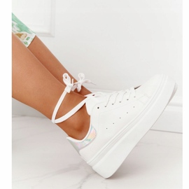Zapatillas deportivas Zapatillas en la plataforma Blanco y plateado Shine Bright 6