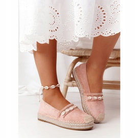 PG1 Alpargatas En Plataforma Con Concha Rosa rosado 3