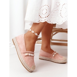PG1 Alpargatas En Plataforma Con Concha Rosa rosado 2