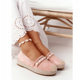 PG1 Alpargatas En Plataforma Con Concha Rosa rosado 5