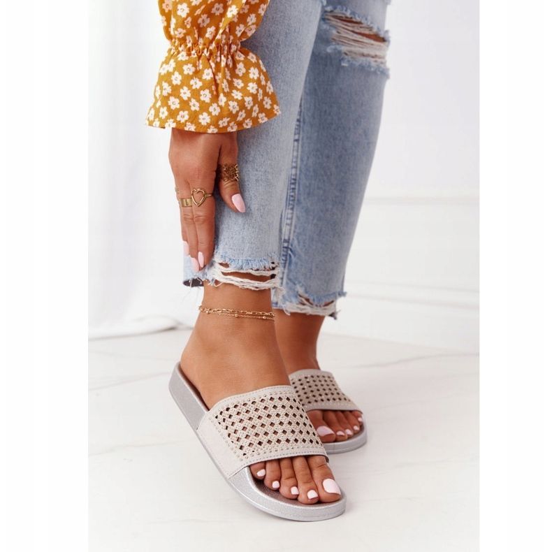 EVE Pantuflas Goma Lentejuelas Tonya Gris 2