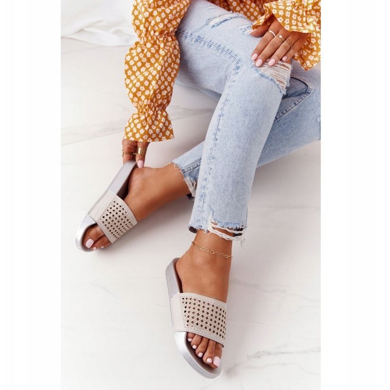 EVE Pantuflas Goma Lentejuelas Tonya Gris 1