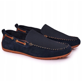 Mocasines Casual Ante GOE HH1N4019 Azul Marino marrón 5