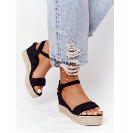 PS1 Sandalias de cuña baleares negras negro 4