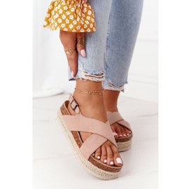 Sandalias En La Plataforma De Corcho Big Star FF274A130 Beige 2