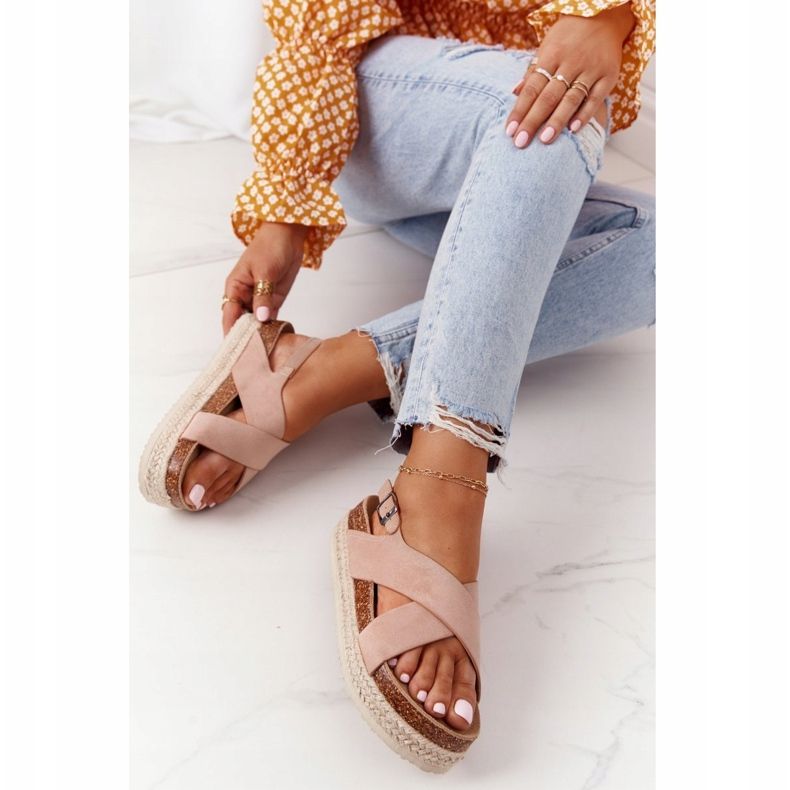 Sandalias En La Plataforma De Corcho Big Star FF274A130 Beige 1
