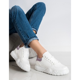 Small Swan Zapatillas de cuero ecológico blancas blanco 3