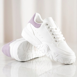 Small Swan Zapatillas de cuero ecológico blancas blanco 1