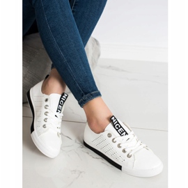 Bella Paris Zapatillas Con Piel Ecológica blanco 1