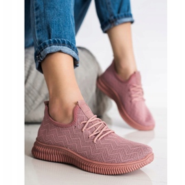 SHELOVET Calzado deportivo calado rosado 2