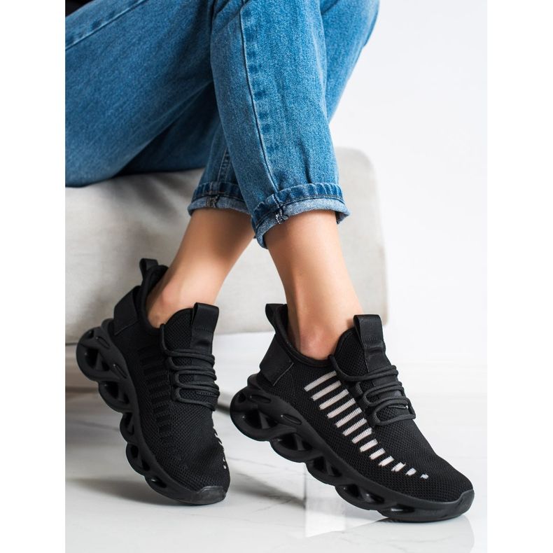 SHELOVET Zapatillas Negras De Moda negro 1