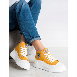SHELOVET Zapatillas altas amarillas amarillo 3