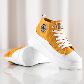 SHELOVET Zapatillas altas amarillas amarillo 1