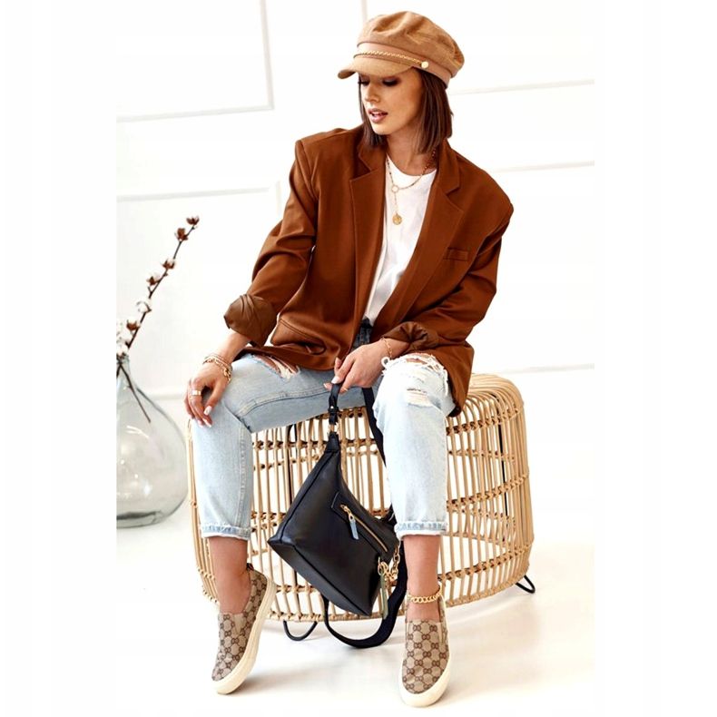 Zapatillas de deporte logged para mujer Slip-On Khaki Challenge beige marrón 5 Zapatillas de deporte logged para mujer Slip-On Khaki Challenge beige marrón 5