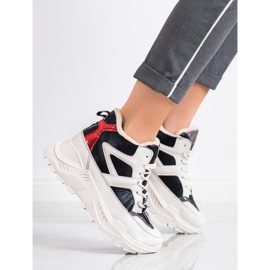 Seastar Botines deportivos de moda blanco negro rojo 1 Seastar Botines deportivos de moda blanco negro rojo 1