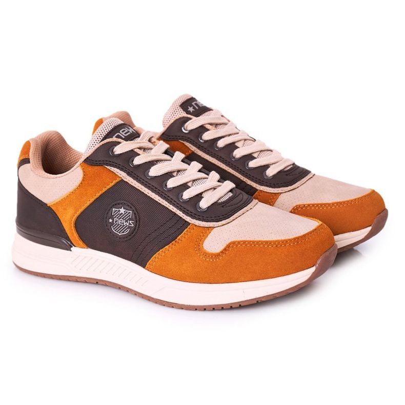 NEWS Calzado deportivo Hombre Sneakers Amarillo-Marrón Harold multicolor 1