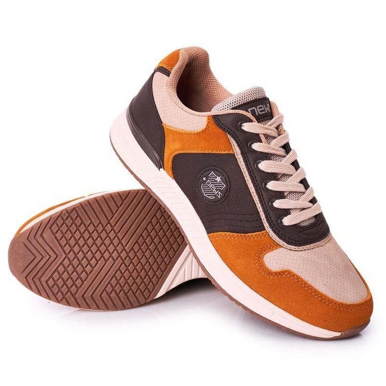 NEWS Calzado deportivo Hombre Sneakers Amarillo-Marrón Harold multicolor 2
