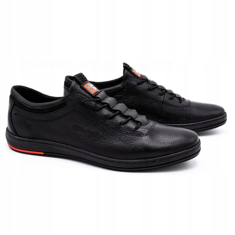Polbut Zapatos de hombre piel casual negro K23 1