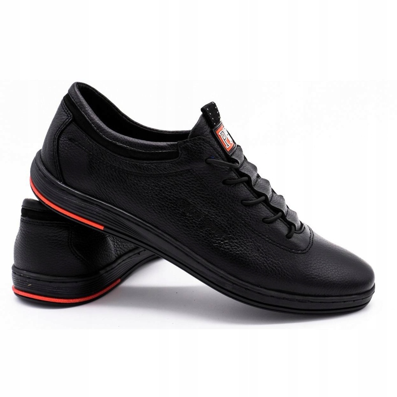 Polbut Zapatos de hombre piel casual negro K23 2
