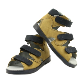 Mazurek Sandalias de cuero High Preventive 291 Naranja gris 3