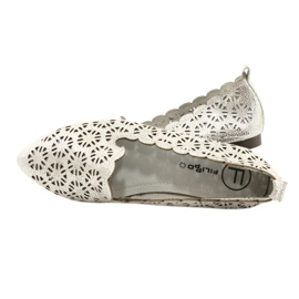 Bailarinas caladas plateadas Filippo DP2039 SI plata gris 4