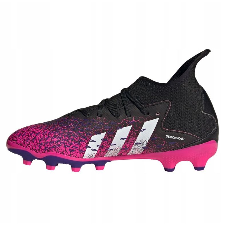 Botas de fútbol adidas Predator Freak.3 Mg Jr FW7532 negro, negro, rosa negro 1